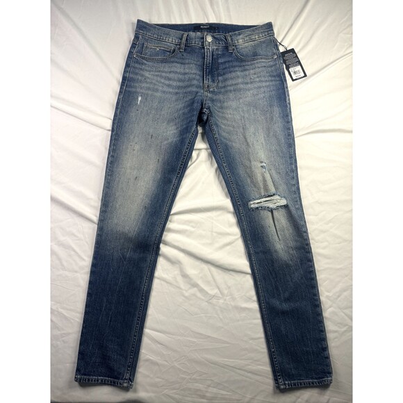 Hudson NWT Zack Skinny Jean Mens size 34x32 Gallery Distressed Ripped Splatter - Picture 11 of 14